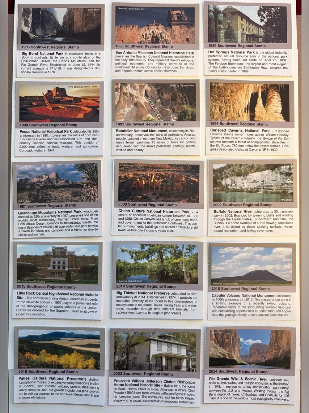 Passport To Your National Parks Southwest Regional Stamp Lot 15 Stickers